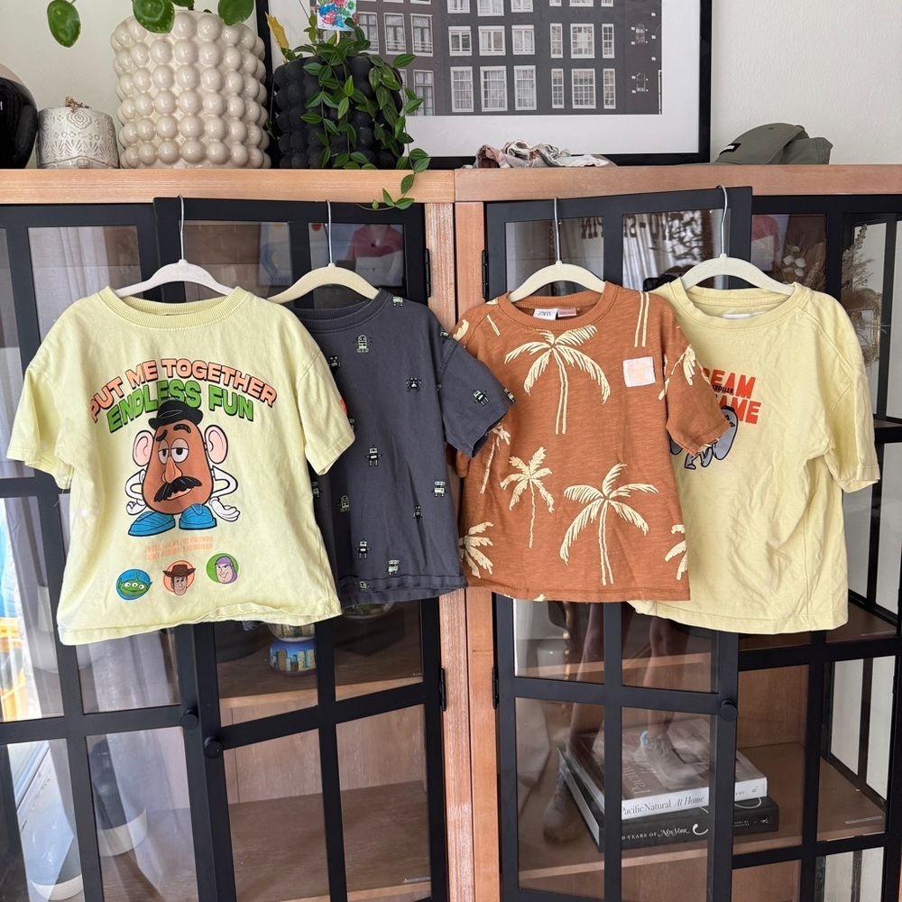Lot Zara Kids bundle boy tee short sleeve graphic crew toddler toy story disney